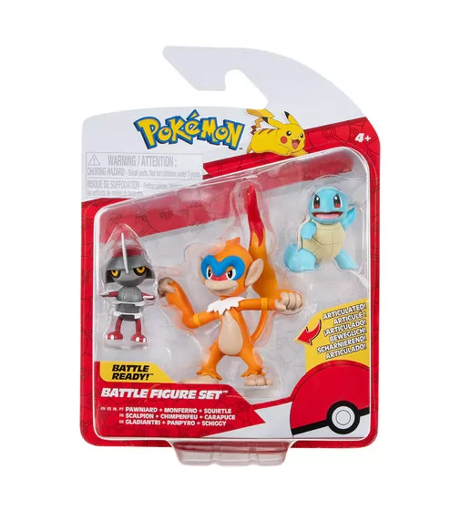 Набор игровых фигурок Pokemon W18 - Поньярд, Сквиртл, Монферно - PKW3058_1.jpg - № 1