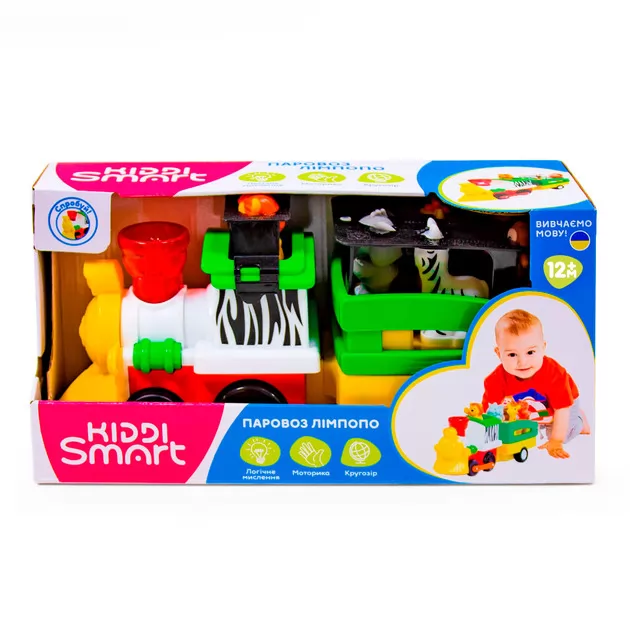 Игровой Набор Kiddi Smart – Паровоз Лимпопо (украинский язык)