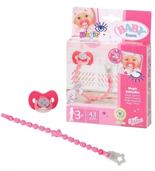 Пустышка для куклы Baby Born на клипсе (в ассорт.) - 832486_2.jpg - № 2