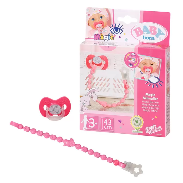 Пустышка для куклы Baby Born на клипсе (в ассорт.)