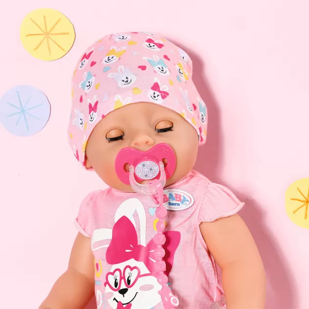 Пустышка для куклы Baby Born на клипсе (в ассорт.)