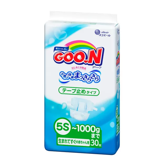 Подгузники Goo.N Для Маловесных Новорожденных  (Р. Sssss, До 1 Кг)