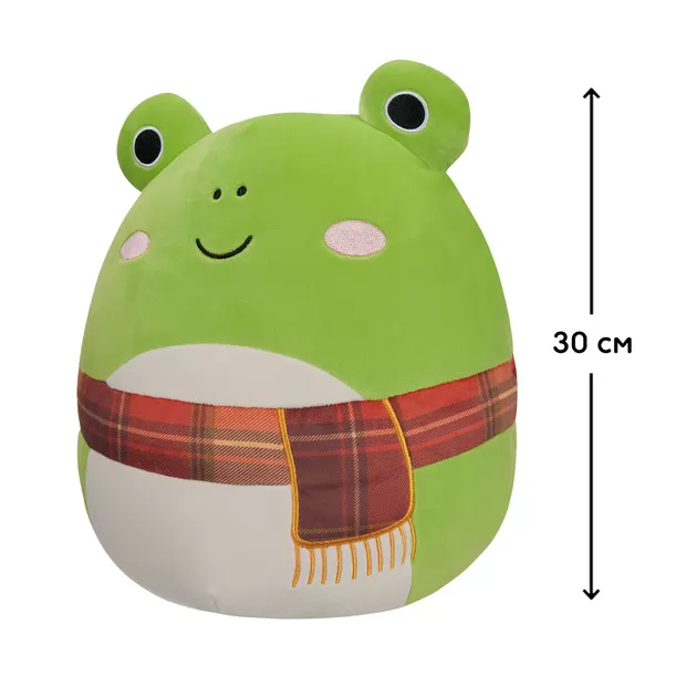 Мягкая игрушка Squishmallows – Жабка Венди в шарфе (30 cm)