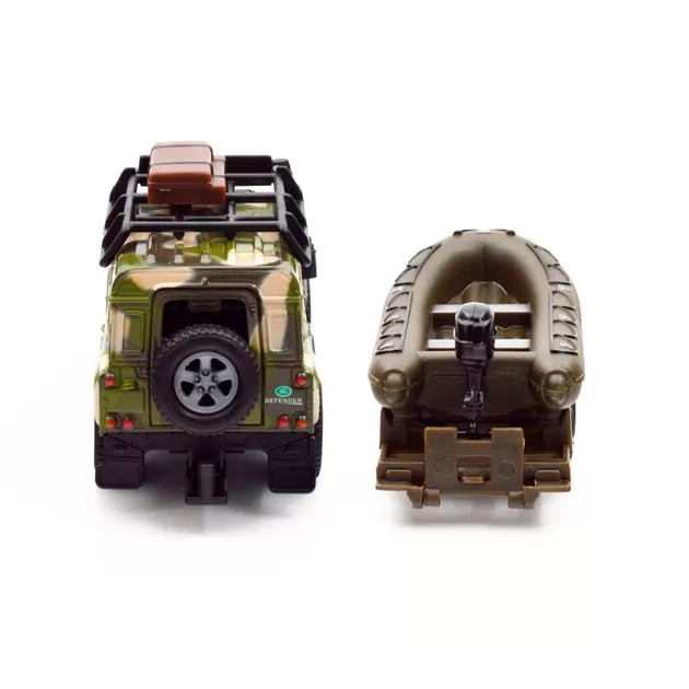 Игровой набор – Land Rover Defender Mилитари (с лодкой)