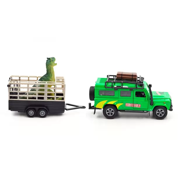 Игровой набор – Land Rover (с прицепом и динозавром)