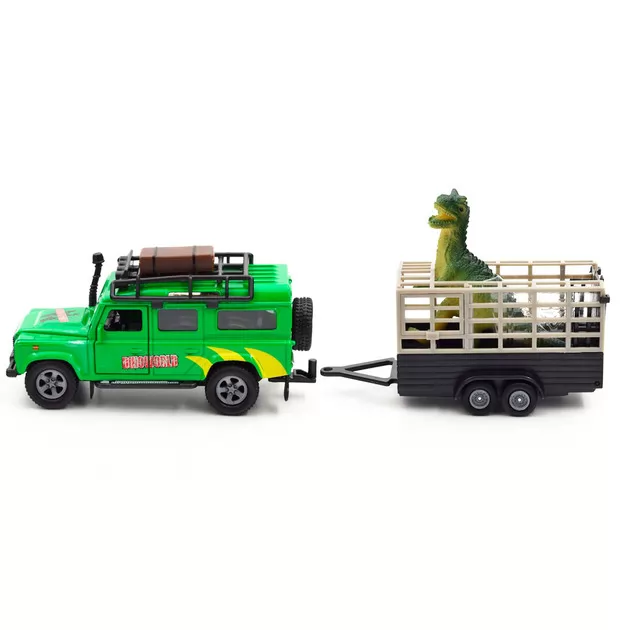 Игровой набор – Land Rover (с прицепом и динозавром)
