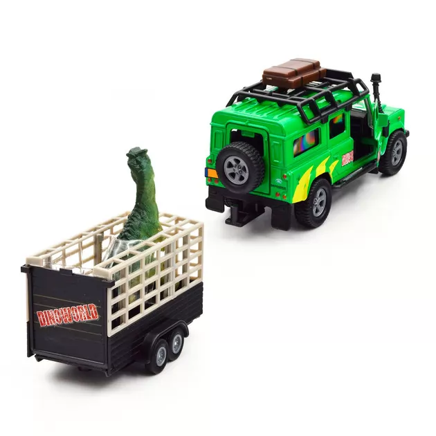 Игровой набор – Land Rover (с прицепом и динозавром)