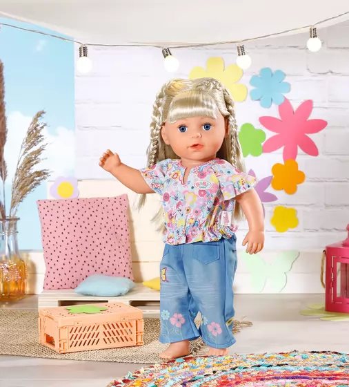 Одежда для куклы Baby Born - Цветочный джинс - 832677_4.jpg - № 4