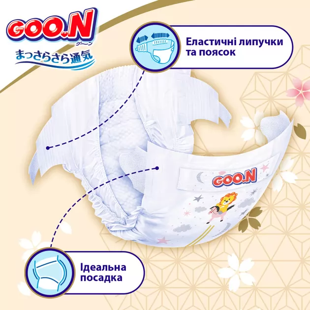 Подгузники Goo.N Premium Soft для младенцев (размер 1(NB), до 5 кг, 72 шт)