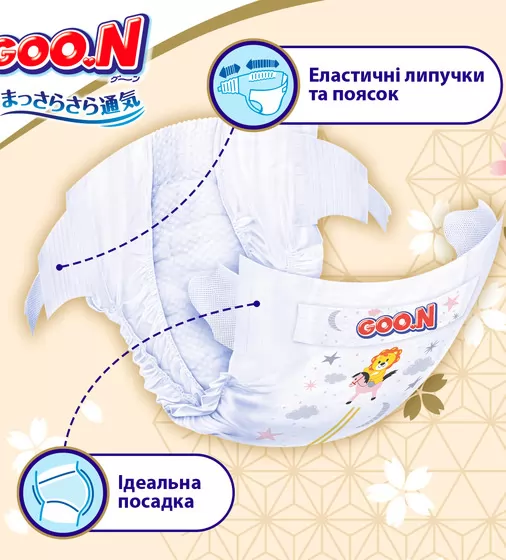 Подгузники Goo.N Premium Soft для детей (размер 2(S), 3-6 кг, 70 шт) - F1010101-153_3.jpg - № 3