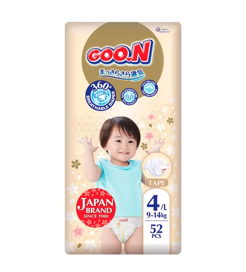 Подгузники Goo.N Premium Soft для детей (размер 4(L), 9-14 кг, 52 шт.) - F1010101-155_1.jpg - № 1