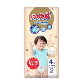 Подгузники Goo.N Premium Soft для детей (размер 4(L), 9-14 кг, 52 шт.)