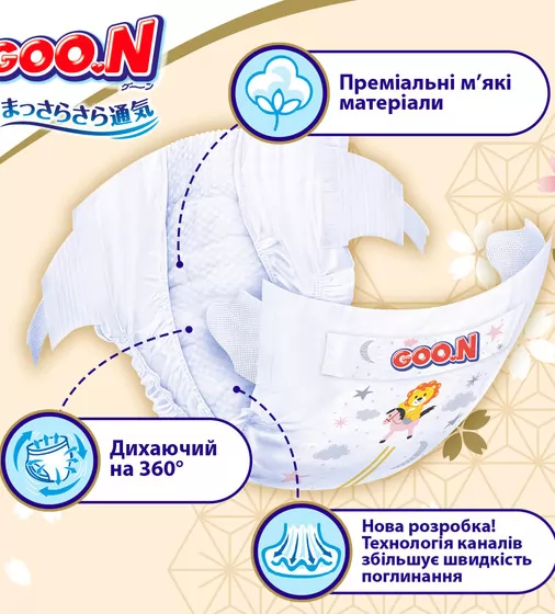 Подгузники Goo.N Premium Soft для детей (размер 5(XL), 12-20 кг, 40 шт.) - F1010101-150_2.jpg - № 2