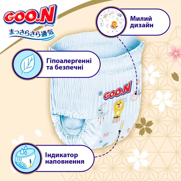 Трусики-подгузники Goo.N Premium Soft (размер 3(M), 7-12 кг, 50 шт)