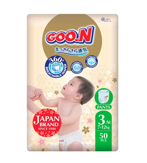 Трусики-подгузники Goo.N Premium Soft (размер 3(M), 7-12 кг, 50 шт) - F1010101-156_1.jpg - № 1