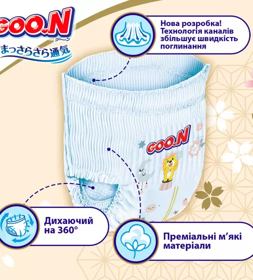 Трусики-подгузники Goo.N Premium Soft (размер 4(L), 9-14 кг, 44 шт) - F1010101-157_2.jpg - № 2