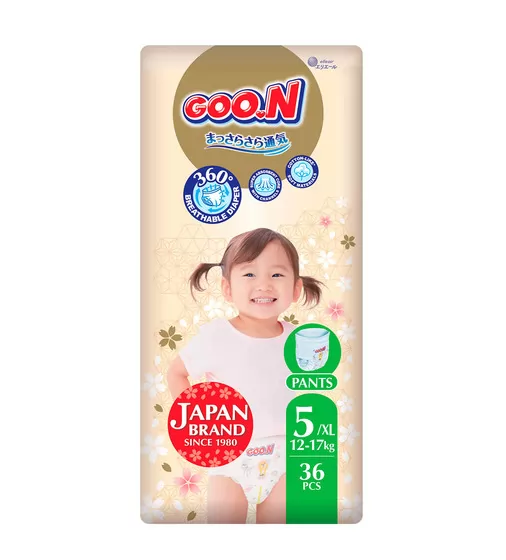 Трусики-подгузники Goo.N Premium Soft (размер 5(XL), 12-17 кг, 36 шт) - F1010101-158_1.jpg - № 1