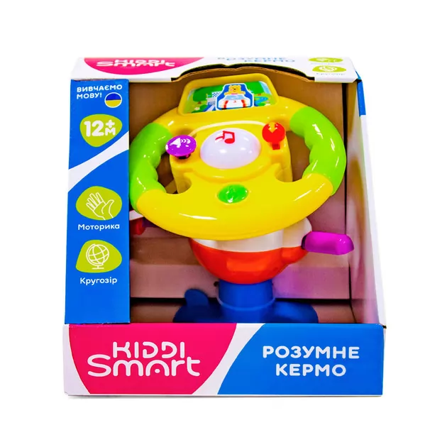 Игрушка на присоске Kiddi Smart – Умный руль (украинский)