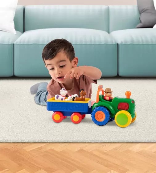 Игровой набор Kiddi Smart - Трактор с трейлером (украинский) - 063180_6.jpg - № 6