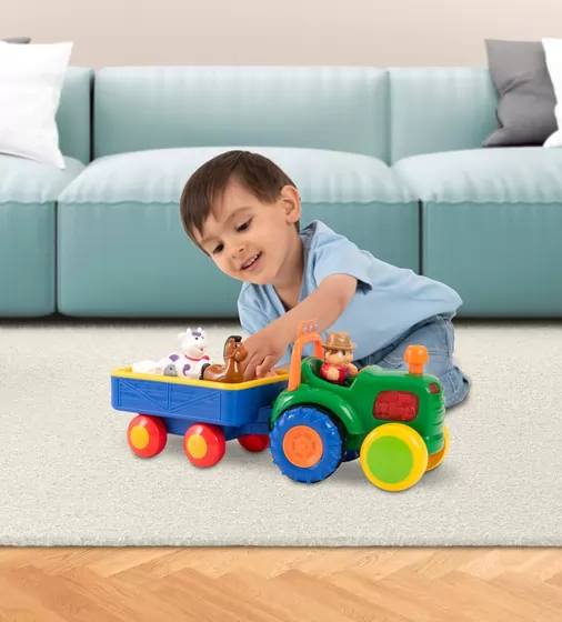 Игровой набор Kiddi Smart - Трактор с трейлером (украинский) - 063180_8.jpg - № 8