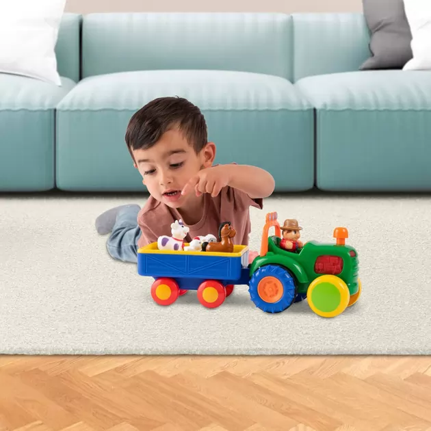 Игровой набор Kiddi Smart - Трактор с трейлером (украинский)