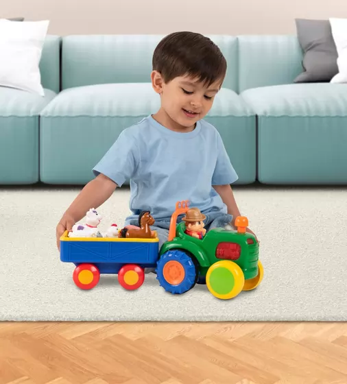 Игровой набор Kiddi Smart - Трактор с трейлером (украинский) - 063180_7.jpg - № 7