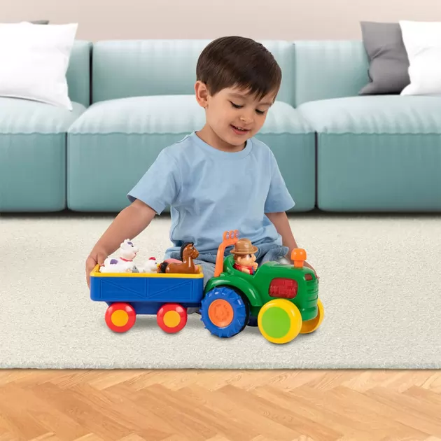 Игровой набор Kiddi Smart - Трактор с трейлером (украинский)