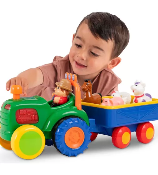 Игровой набор Kiddi Smart - Трактор с трейлером (украинский) - 063180_5.jpg - № 5