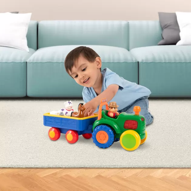 Игровой набор Kiddi Smart - Трактор с трейлером (украинский)