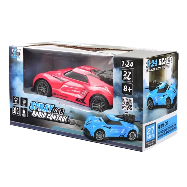 Автомобиль Spray Car на р/у – Sport (розовый, 1:24, туман)