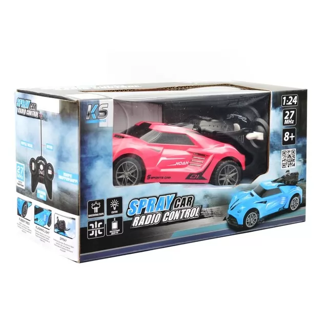 Автомобиль Spray Car на р/у – Sport (розовый, 1:24, туман)