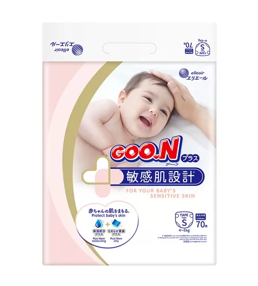 Подгузники Goo.N Plus для детей (размер 2(S), 4-8 кг, 70 шт) - 21000627_1.jpg - № 1