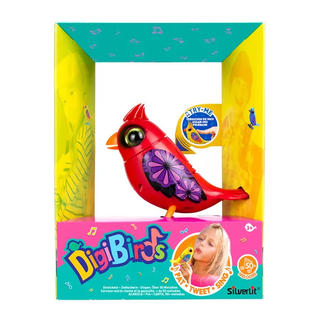 Интерактивная птичка DigiBirds II - Красный кардинал