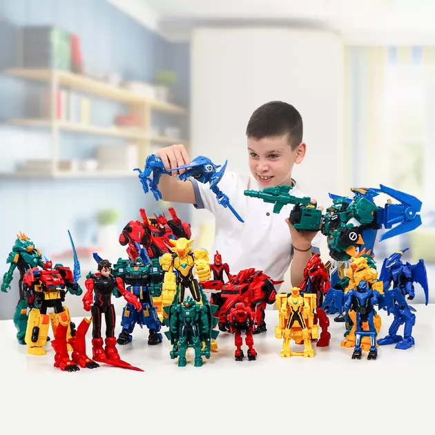 Игровой набор с роботом-трансформером Dinoster – Раптор Трон