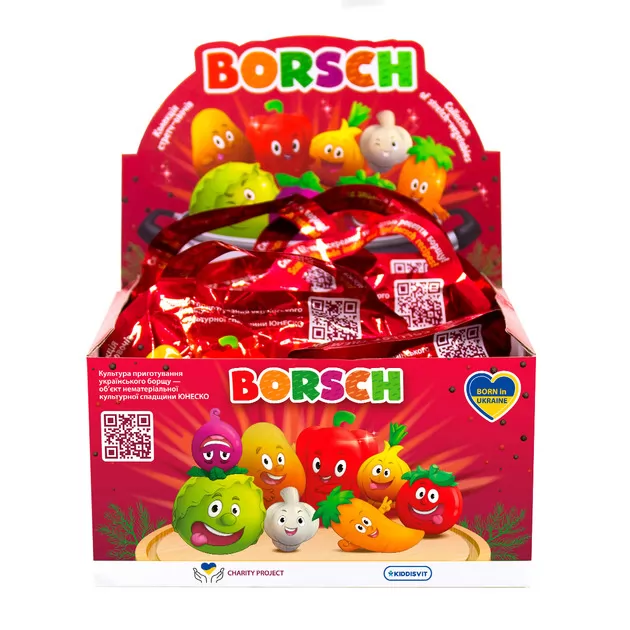 Стретч-игрушка в виде овоща – Вorsch (8 шт., в диспл.)