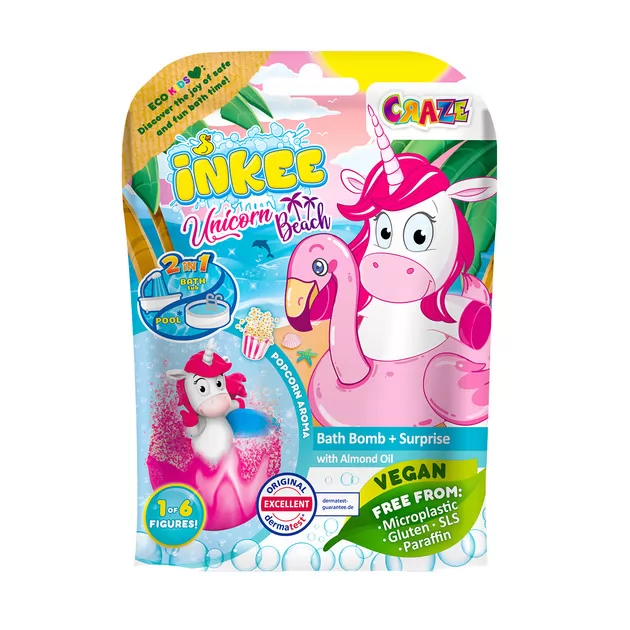 Ароматная бомбочка для ванны с игрушкой Inkee - Eдинорожки
