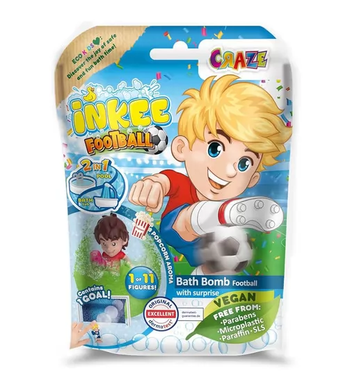 Ароматная бомбочка для ванны с игрушкой Inkee - Футбол - 40164_1.jpg - № 1