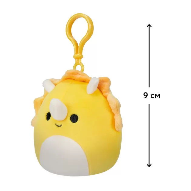Мягкая игрушка на клипсе Squishmallows – Трицератопс (9 cm)