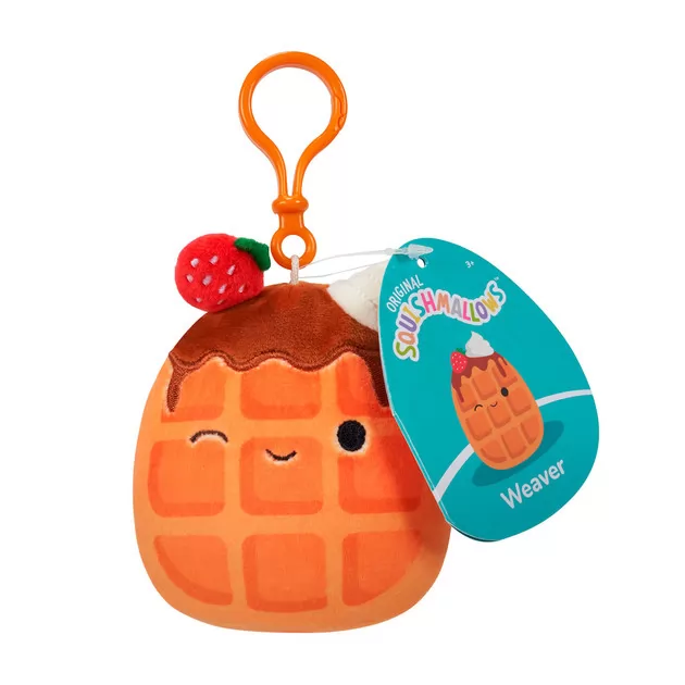 Мягкая игрушка на клипсе Squishmallows– Вафелька Вивер (9cm)