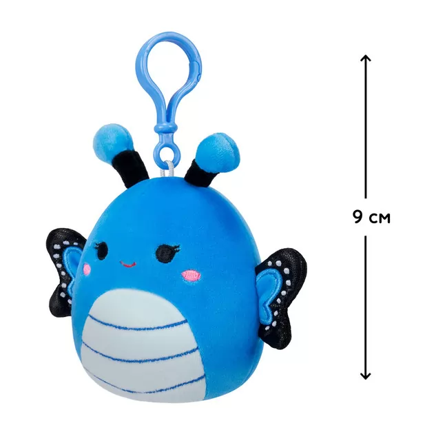 Мягкая игрушка на клипсе Squishmallows– Бабочка Вейверли (9cm)