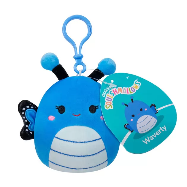 Мягкая игрушка на клипсе Squishmallows– Бабочка Вейверли (9cm)
