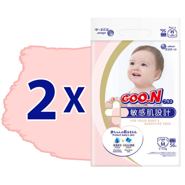 Подгузники Goo.N Plus для детей (размер 3(M), 6-11 кг, 112 шт)