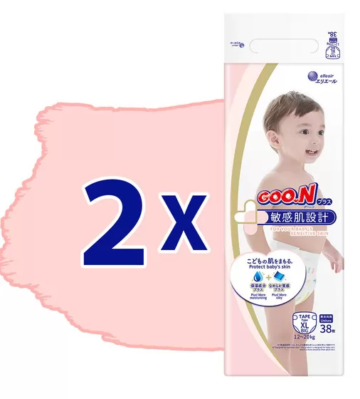 Подгузники Goo.N Plus для детей (размер 5(XL), 12-20 кг, 76 шт) - 21000630-2_2.jpg - № 2