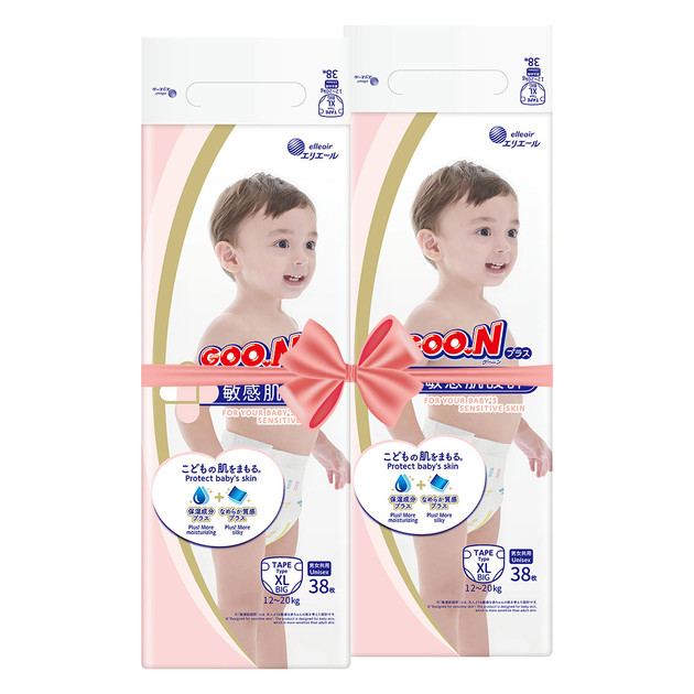 Подгузники Goo.N Plus для детей (размер 5(XL), 12-20 кг, 76 шт)