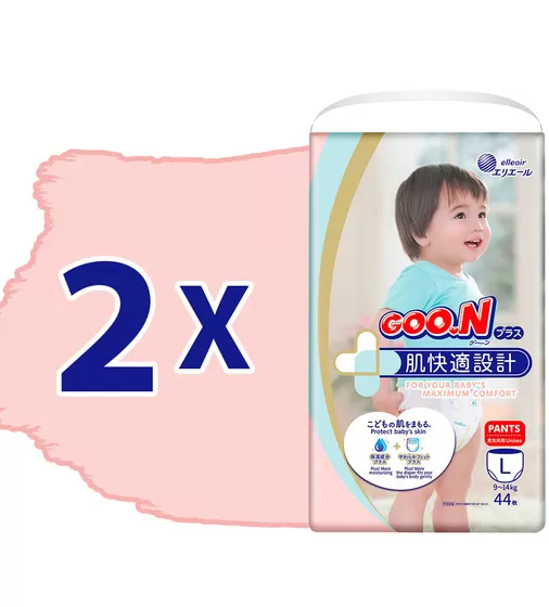 Трусики-подгузники Goo.N Plus для детей (размер 4(L), 9-14 кг, 88 шт) - 21000632-2_2.jpg - № 2