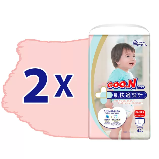 Трусики-подгузники Goo.N Plus для детей (размер 4(L), 9-14 кг, 88 шт)