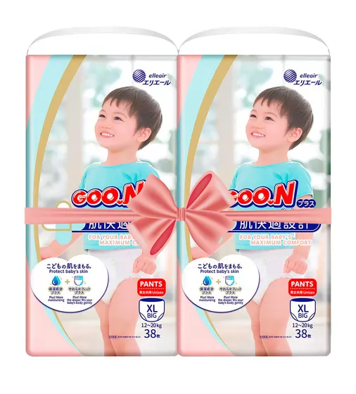 Трусики-подгузники Goo.N Plus для детей (размер 5(XL), 12-20 кг, 76шт) - 21000633-2_1.jpg - № 1