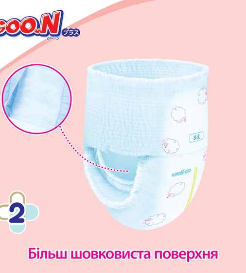 Трусики-подгузники Goo.N Plus для детей (размер 5(XL), 12-20 кг, 76шт) - 21000633-2_5.jpg - № 5