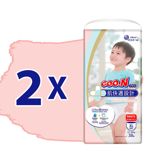 Трусики-подгузники Goo.N Plus для детей (размер 5(XL), 12-20 кг, 76шт) - 21000633-2_2.jpg - № 2