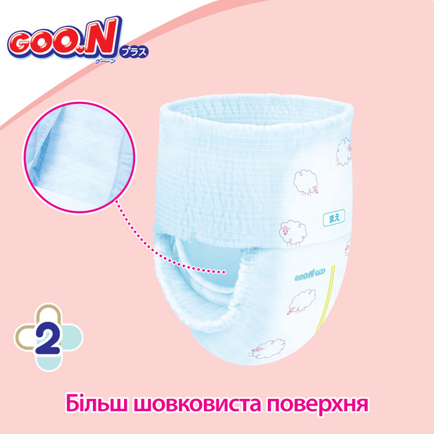Трусики-подгузники Goo.N Plus для детей (размер 5(XL), 12-20 кг, 76шт)